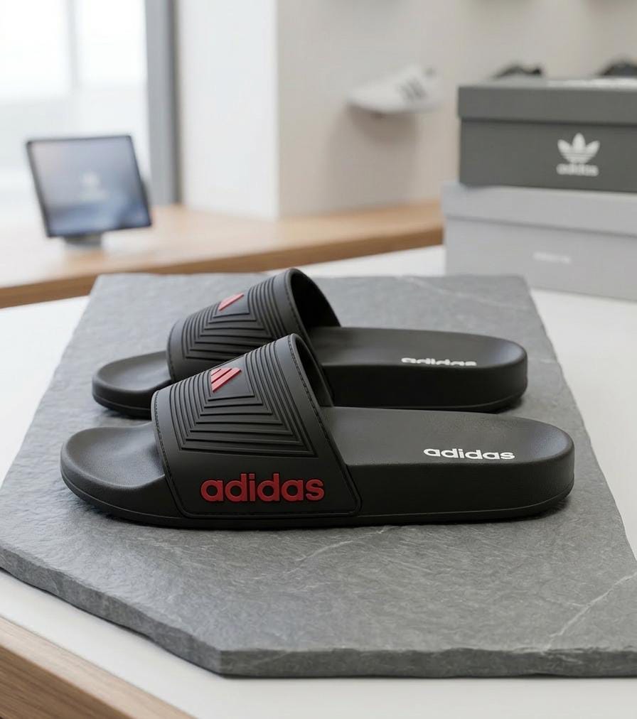 Adidas Urban Comfort Slippers– Black Edition